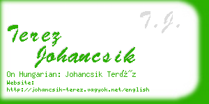 terez johancsik business card